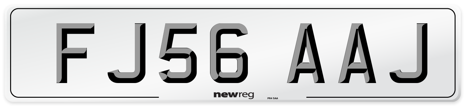 FJ56 AAJ Number Plate from New Reg